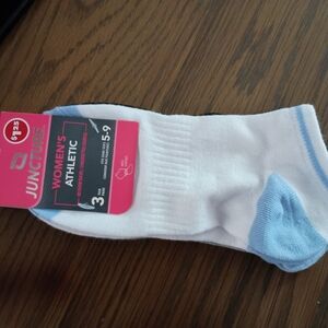 WW Women's Athletic Socks - White and Blue